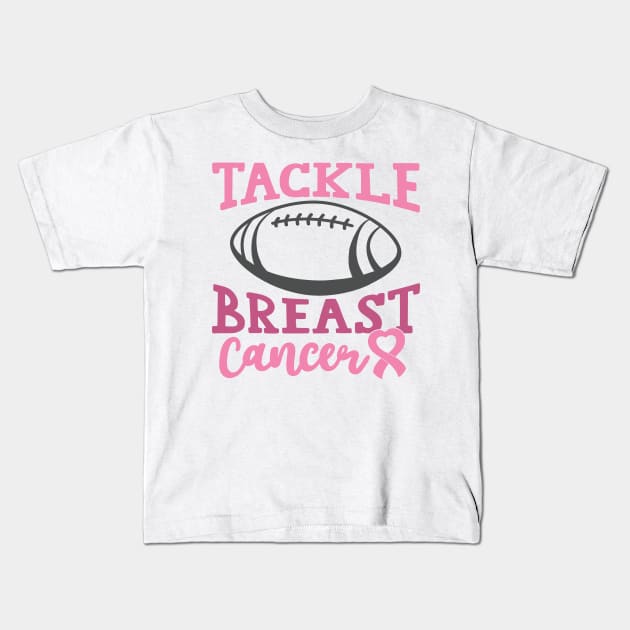 tackle breast cancer Kids T-Shirt by CrankyTees